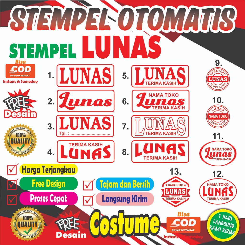 

Stempel LUNAS Otomatis