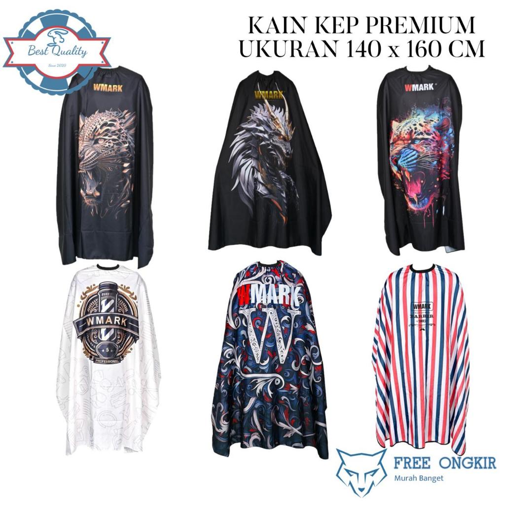 Kain Kep Kip Wmark Barbershop Hairdressing Cutting Cape 140 x 160 cm Aksesories Barber Kualitas Prem