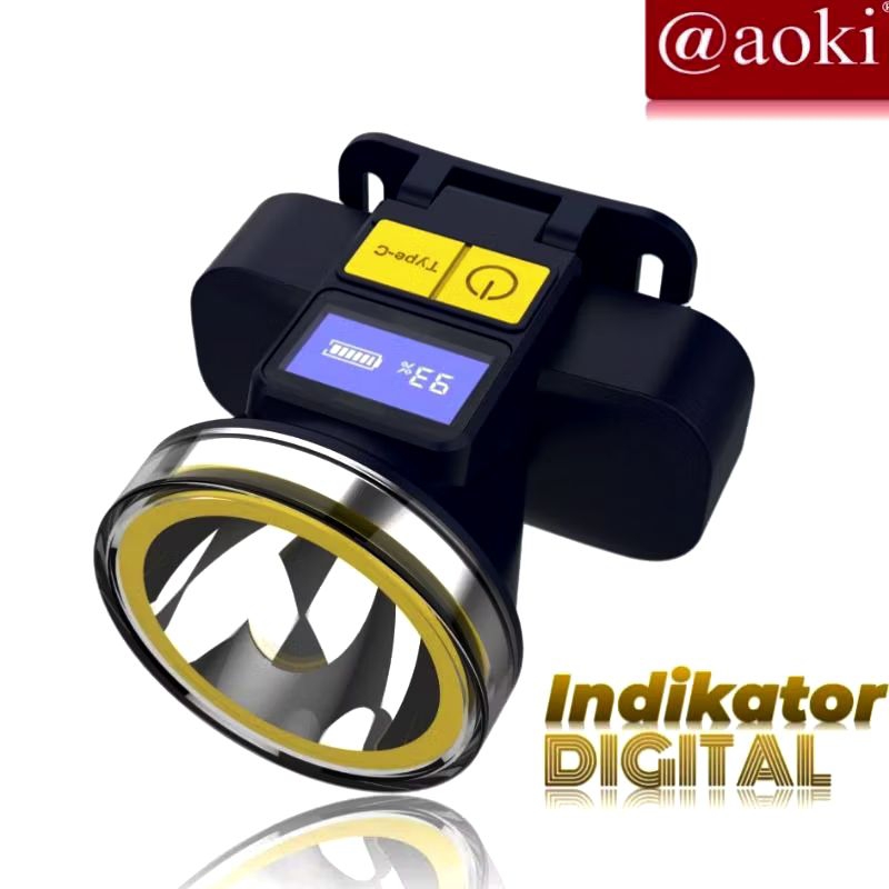 Senter Kepala Aoki Ak3679P Cahaya Putih Head Lamp Aoki 30Watt Cahaya Putih