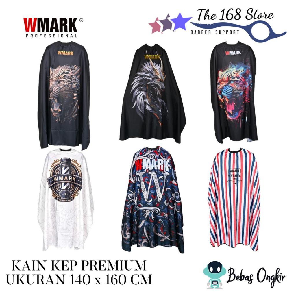 Kain Kep Kip Wmark Barbershop Hairdressing Cutting Cape 140 x 160 cm Aksesories Barber Kualitas Prem