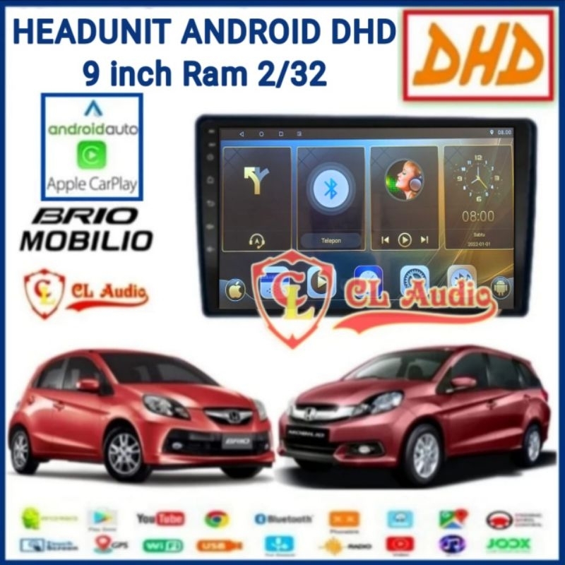 Head Unit Android DHD 9 Inch Honda Brio/Mobilio 2012-2015