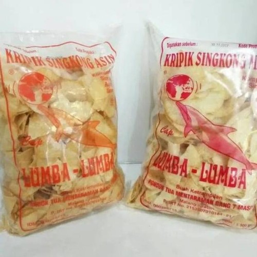 

Keripik Singkong Lumba-Lumba Besar Kripik Manis / Asin- OLEH-OLEH KHAS MALANG KEMASAN 500GR