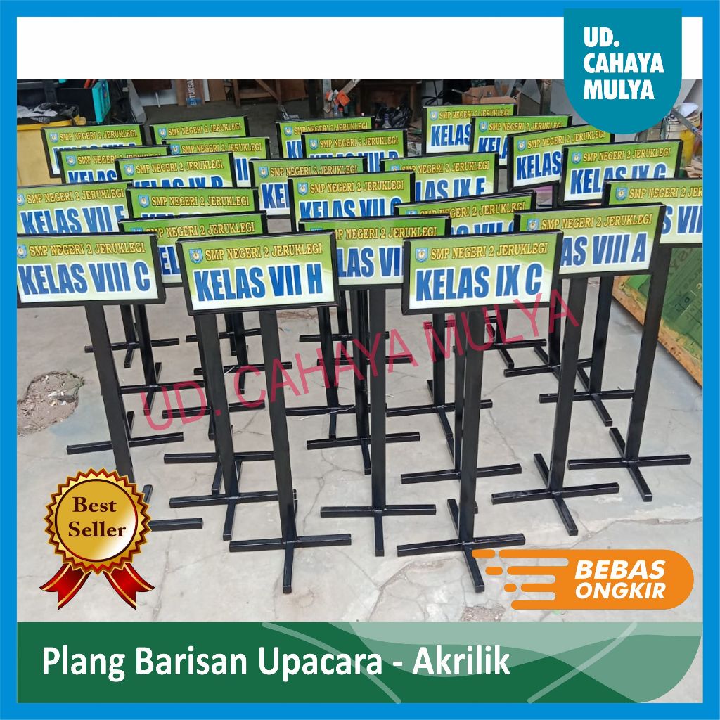 

Plang Barisan Upacara - AKRILIK, Desain BEBAS