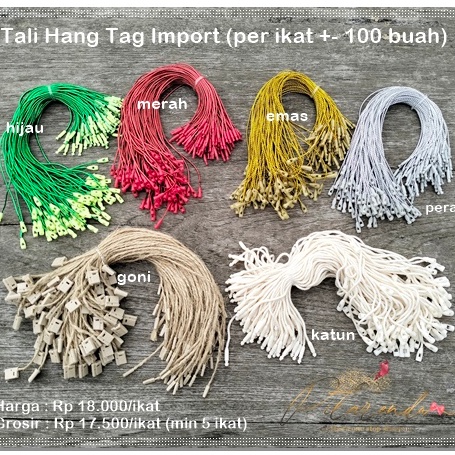 

HATI HATI BARANG TALI33 Tali Hang Tag Import per ikat 1 buah