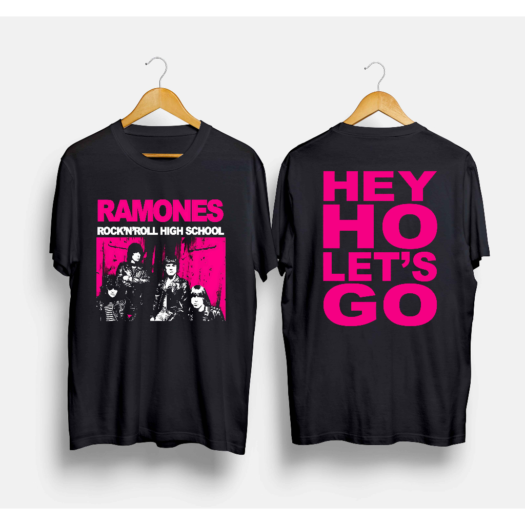 TSHIRT RAMONES ROCK N ROLL HIGHT SCHOOL KAOS BAND RAMONES BAJU DISTRO FASHION PRIA WANITA CASUAL