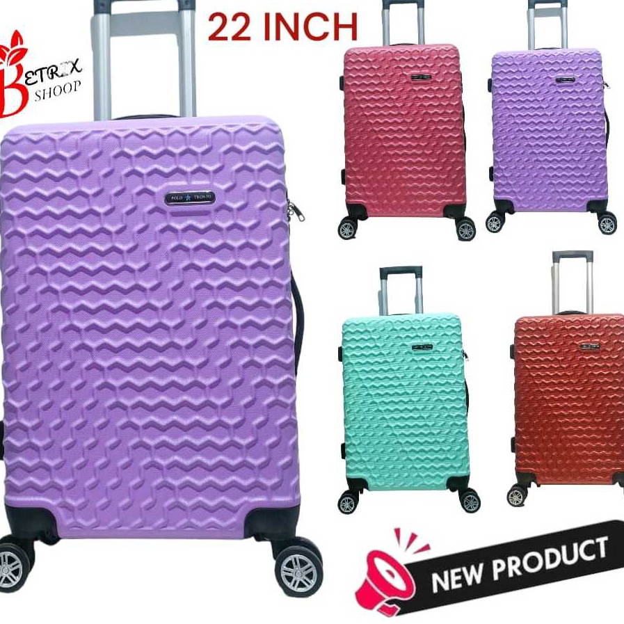 GROSIRAN MURAH Koper 22 Inch Koper Polo Koper sedang Koper Premium 65 4 Roda 36 Rotasi Anti Pecah Ri