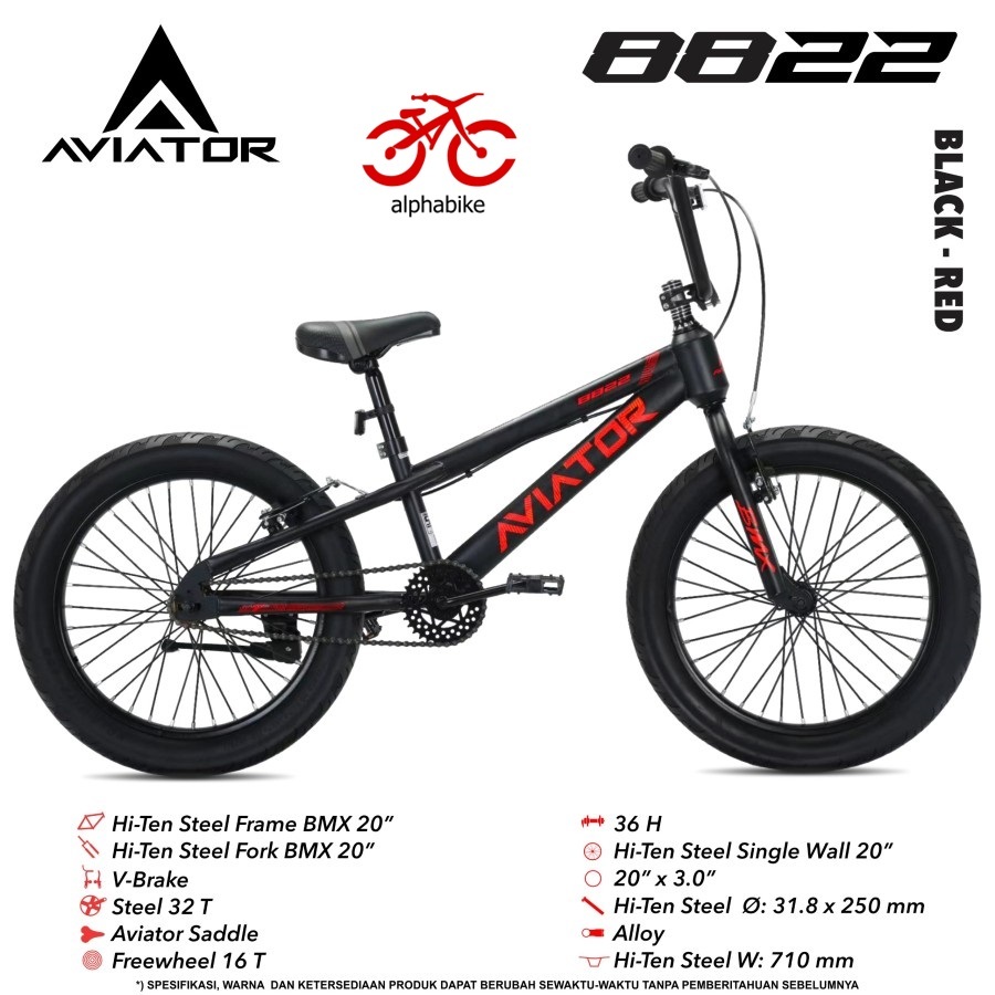 SEPEDA BMX 20 AVIATOR BMX 8822 (BAN 3.0)