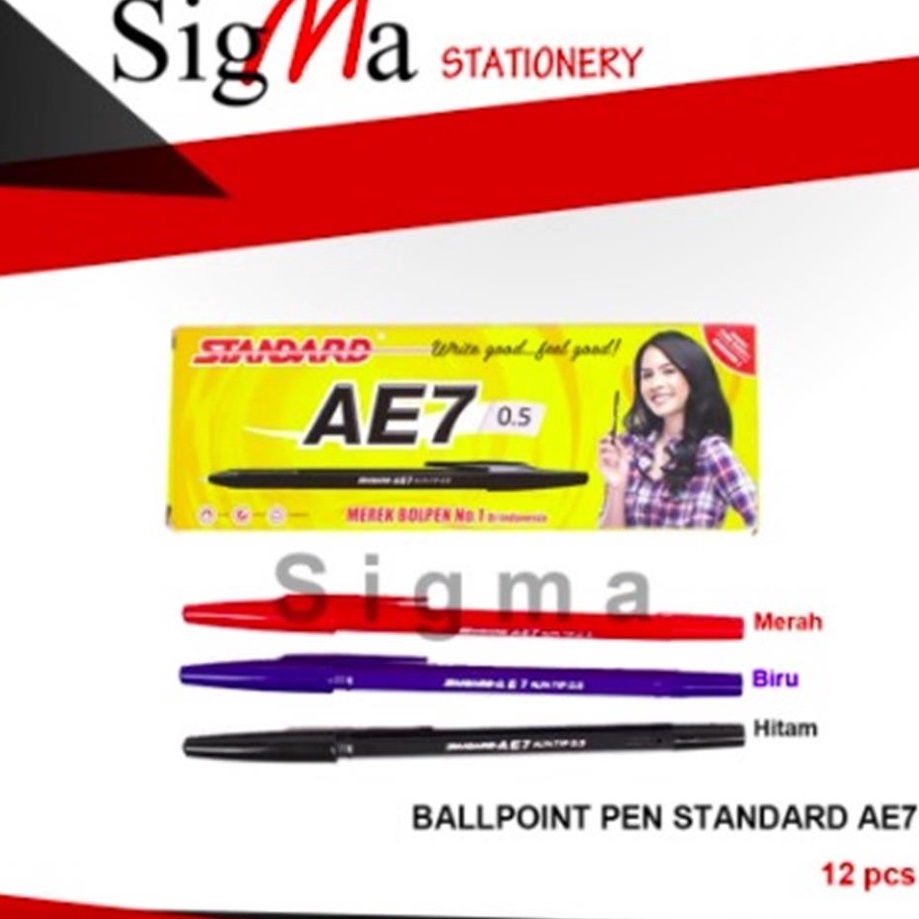 

PROMO TERBATAS Pulpen STANDAR AE7 5 mm STANDARD Lusin