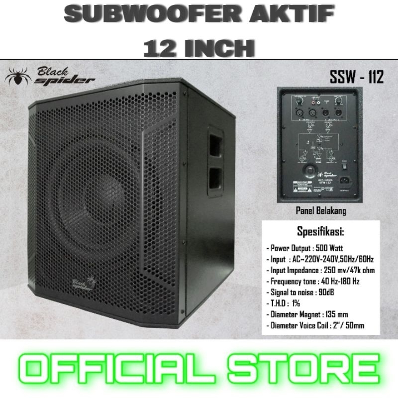 speaker aktif subwoofer 12 inch blackspider ssw 12 speaker subwoofer aktif