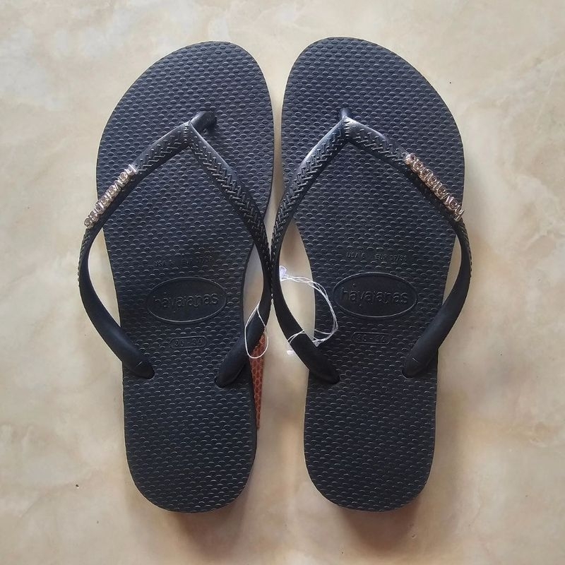 Sandal Wanita Original Havaianas Slim Logo Metalic