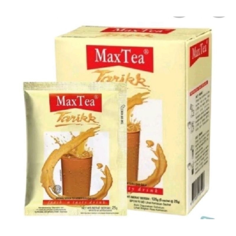 

(KHUSUS BATAM) MAX TEA TEH TARIK 1 BOX ISI 5 SASET