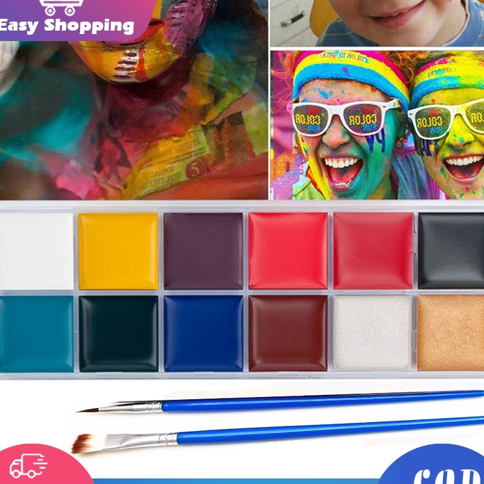 

LUAR BIASA Body Face Painting 12 Warna Cat Wajah Body Painting Palette Wajah Painting Wajah