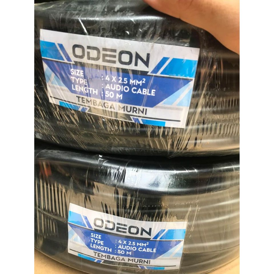 Kabel Speaker Audio NYYHY Odeon 4x2,5mm 4x2.5mm 4x2,5 4x2.5 mm Roll 50 Meter 50 M Hitam ORI Lentur