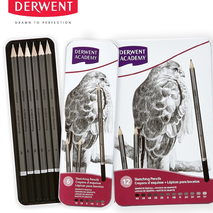 

MEN SALE Derwent Academy Sketching Pencil Set Metal Tin Sketsa