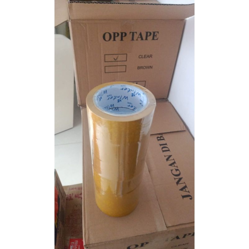 

Lakban Seloptip Bening dan Coklat 45mmx90 Yard