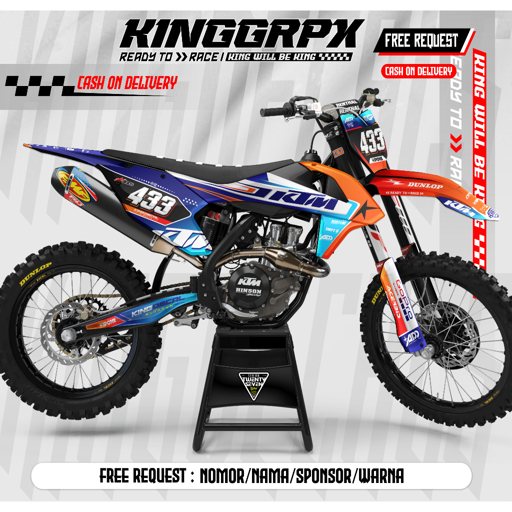 DECAL KTM 250 2017 / DECAL KTM 85 /  STIKER KTM / DECAL KTM SIXDAY /  STIKER KTM 250 2017 1