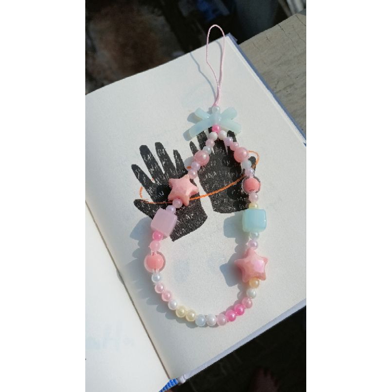 Gantungan HP Pink Hand Made | Cute | Korea Chain