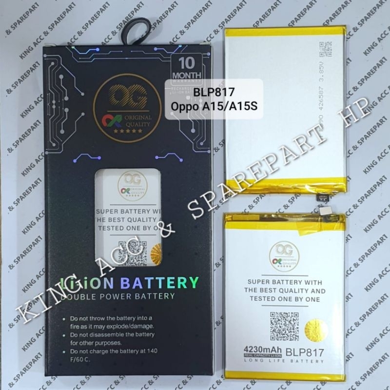 NEW OG SUPER / BATERAI BATRE BATTERY BLP-817 OPPO A15 / A15S / BLP817 DOUBLE POWER