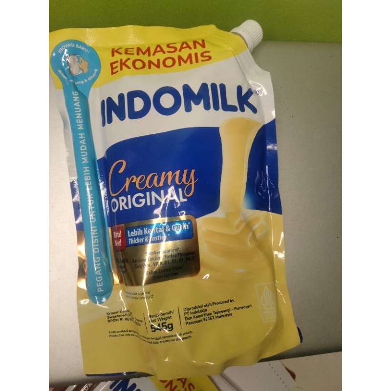 

susu indomilk poch 545g creamy original and choco susu kental manis indomilk