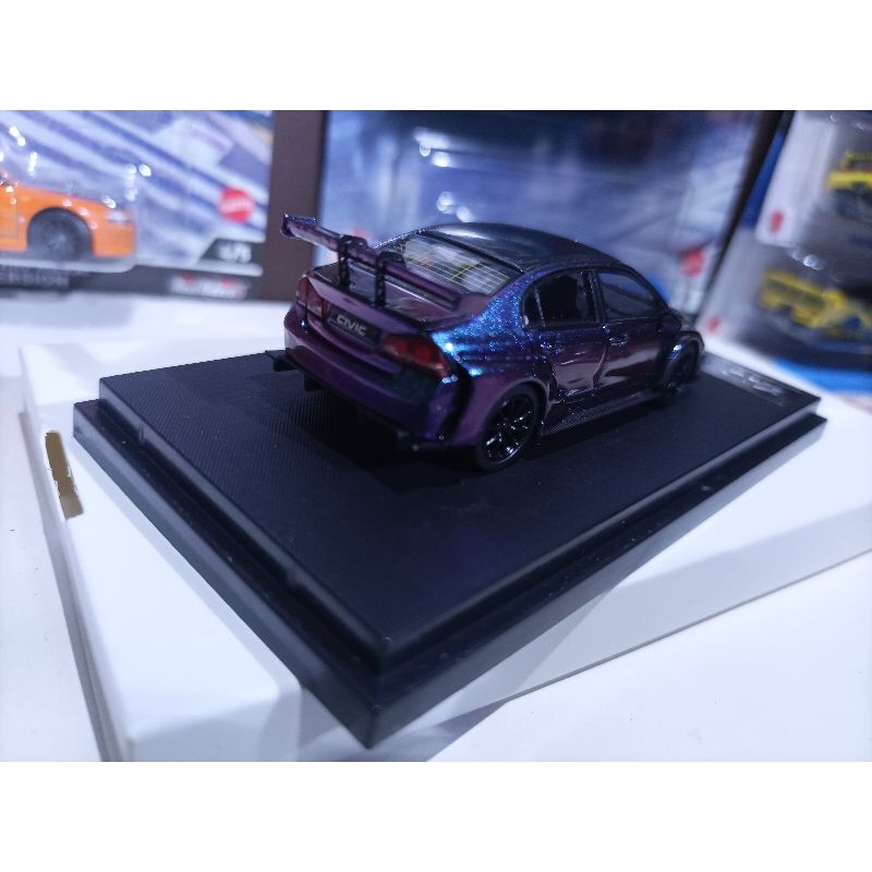 CIVIC FD 2 BLACK WHEELS 1:64 TPC