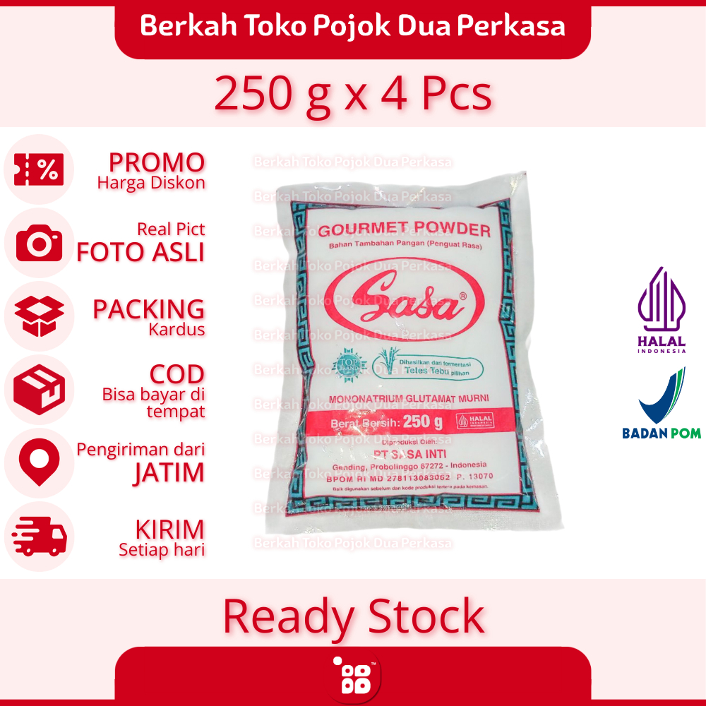 

Sasa MSG Gourmet Penguat Rasa Micin 250 g Paket Hemat 4 Pcs [JATIM]