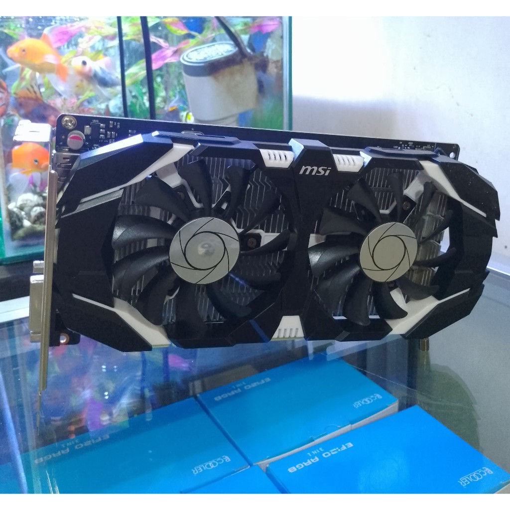 VGA MSI GTX 1050Ti Dual Fan Tanpa Pin Power SEGEL Bersih kayak baru
