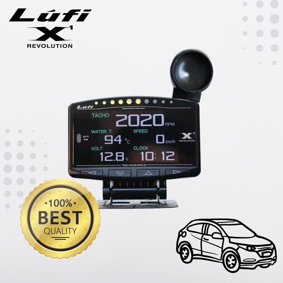 Lufi X1 Revolution Original Smart Digital OBD 2 Gauge With Shift Light Lufi X1
