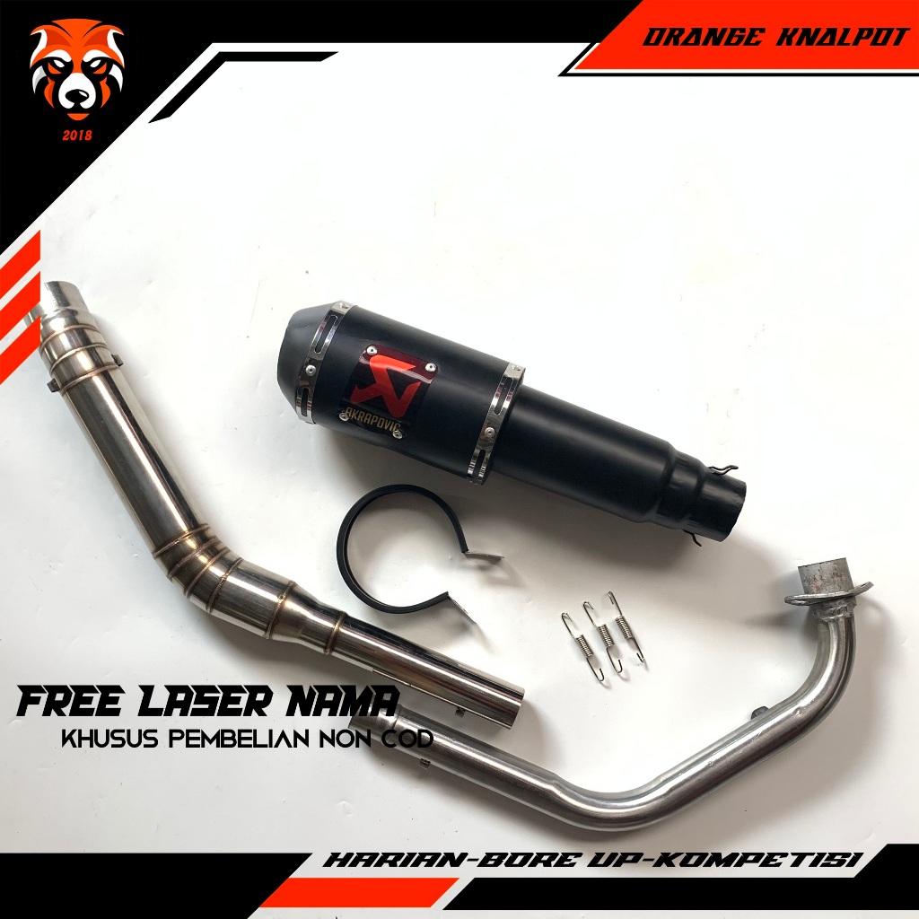 Knalpot Racing Akrapovic GP M1 Black Yamaha R15 v3 2017 / R15 old / Xabre