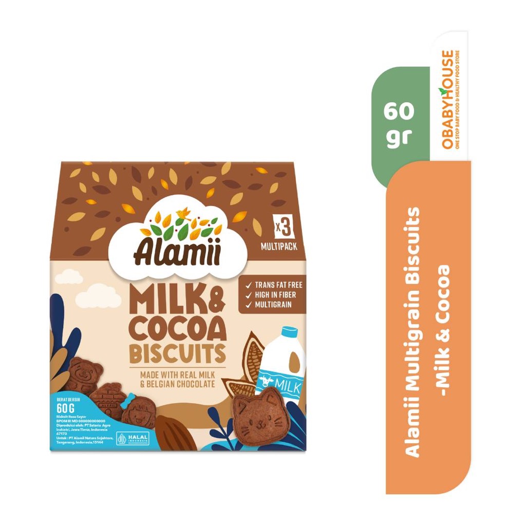 

Alamii Multigrain Biscuits 60 gr - Milk & Cocoa