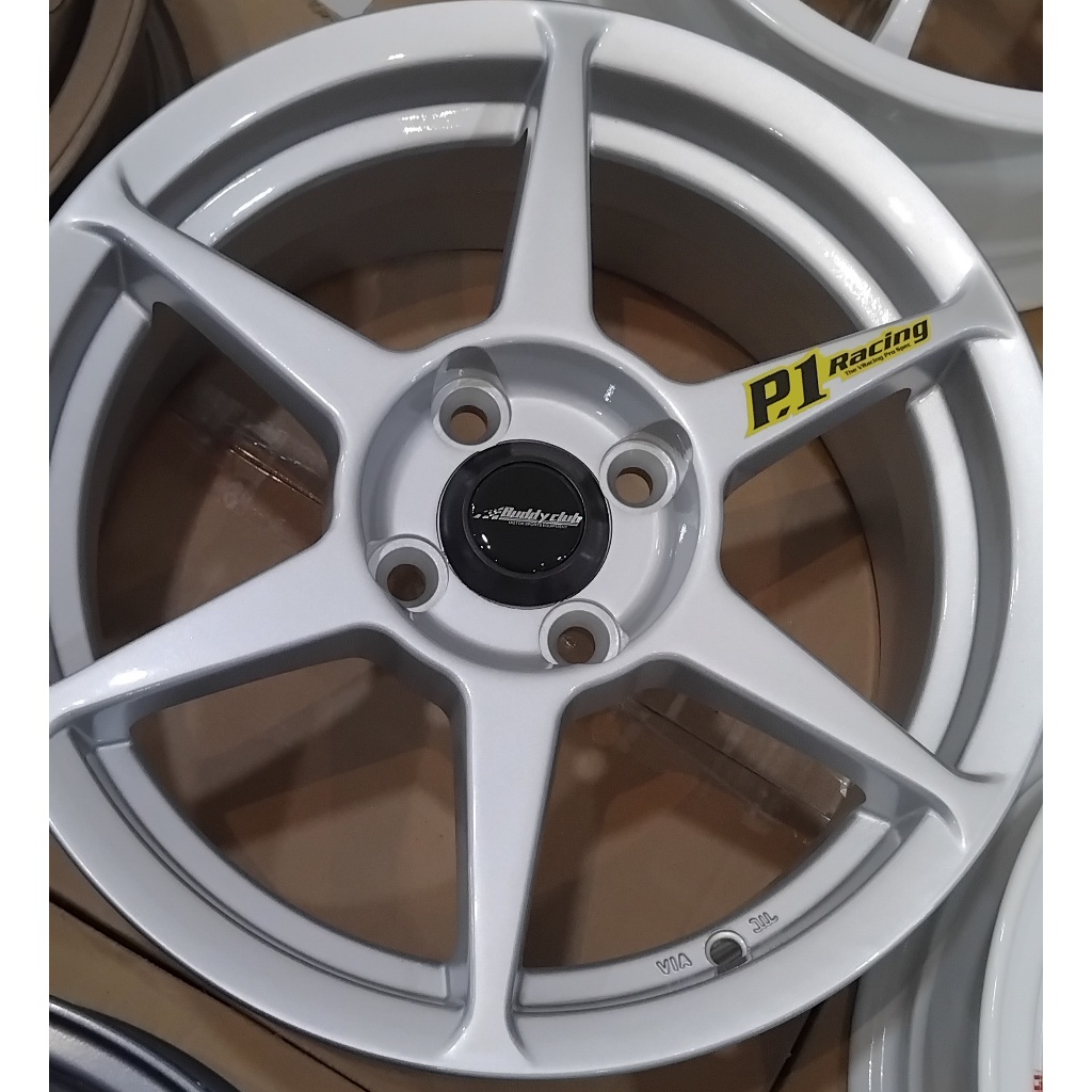 VELG RACING ROSSI P1 WARNA ARTIC SILVER RING 15 LEBAR 6.5 LOBANG 4 PCD 100 ET 42