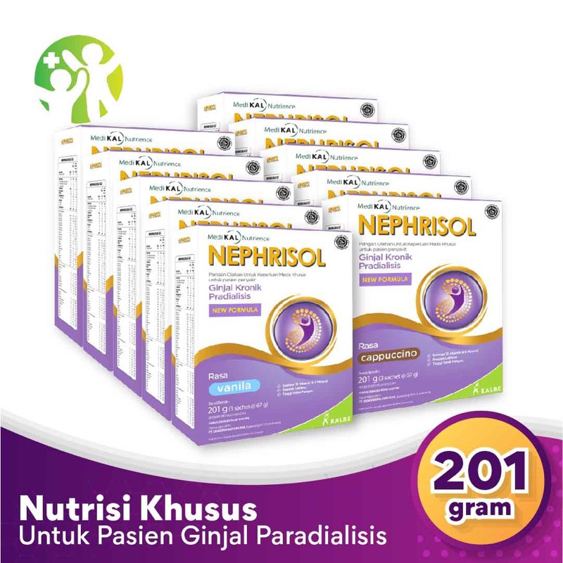 

Bundle 10 Box Nephrisol - Nutrisi Rendah Protein Pasien Gagal Ginjal