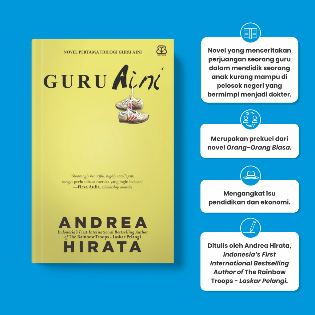 [Mizan] Guru Aini - Andrea Hirata | Novel Indonesia