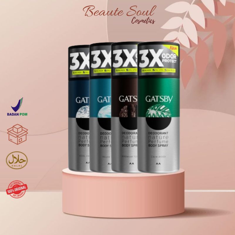 Gatsby Deodorant Nature Perfume Body Spray Parfum Pria 150ml  ~Beaute Soul ~
