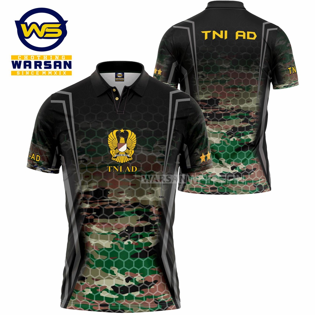 Kaos Polo TNI Baru / Wangki Kasad Terbaru / Kaos Krah TNI AD / Kasad TNI Polo / Jersey Kasad Terbaru