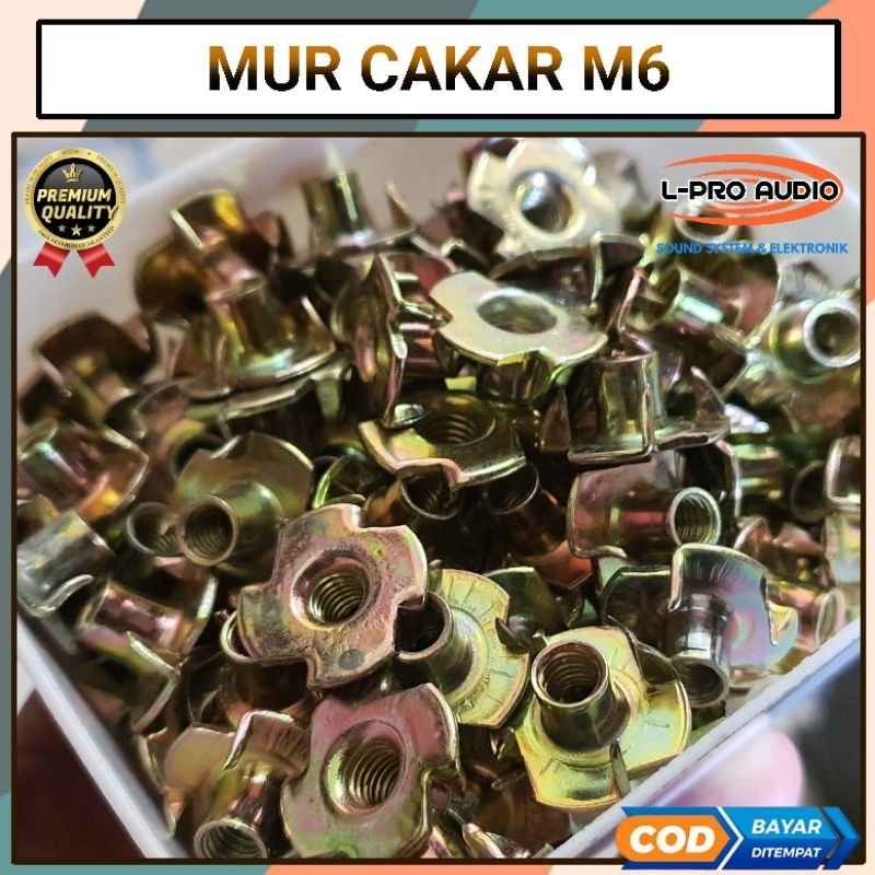 Mur cakar 6mm dan 5mm T nut M6 M5 baut speaker