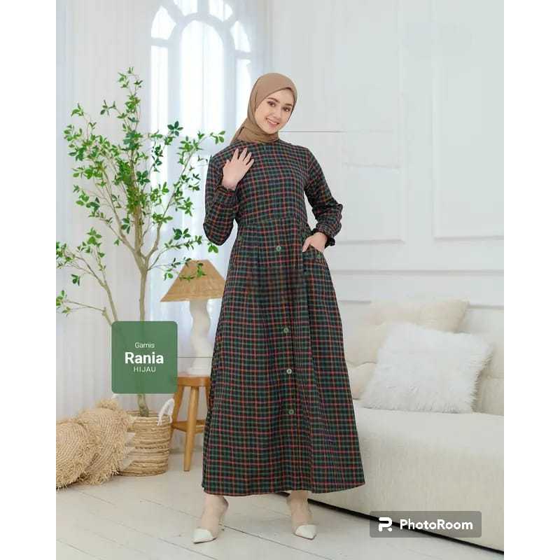 BaradiFashion || Gamis Abigail Vol 2/Gamis Kotak-Kotak/Gamis Flanel Import/Gamis Jumbo Premium