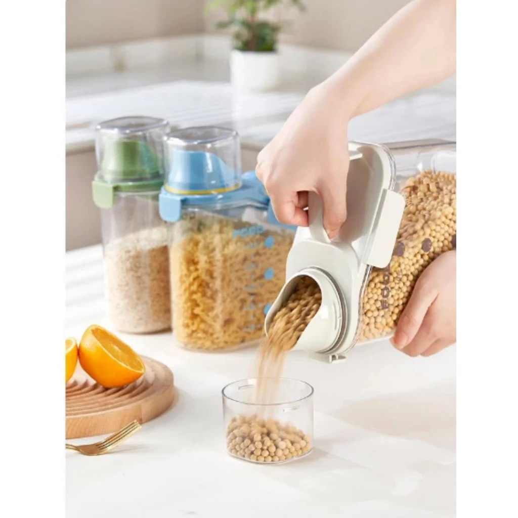 Beras Snack Jumbo Transparan Include Dus Tebal Tempat Sereal Tempat Minyak 2 Liter Penyimpanan