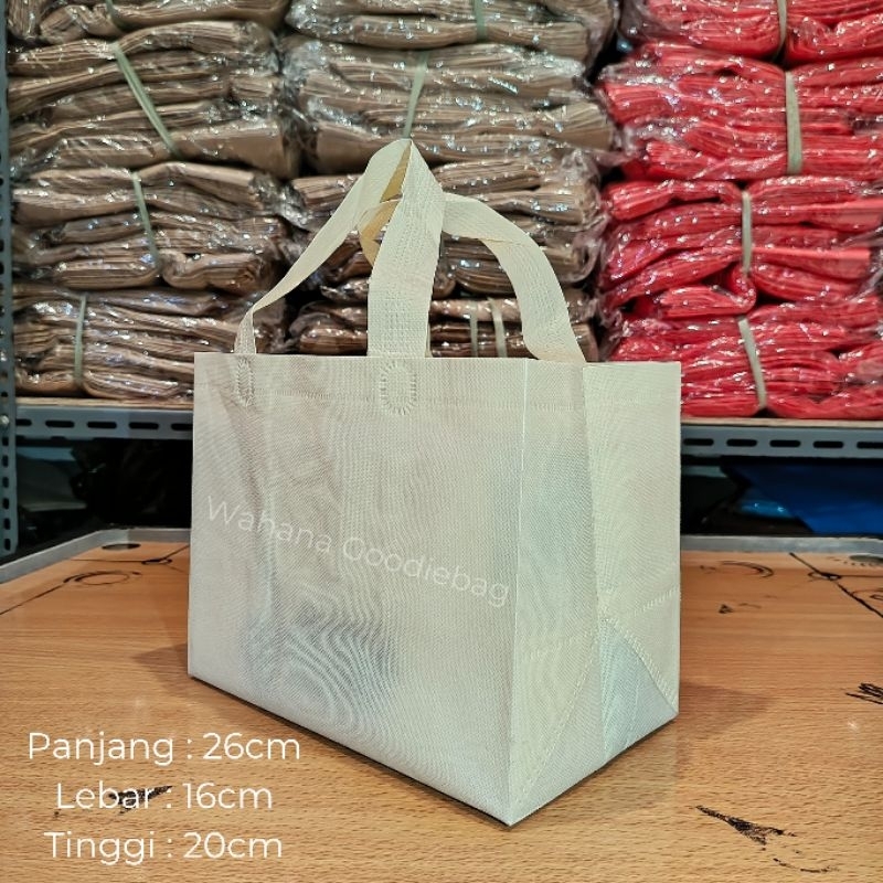 

<LUSINAN>Tas Spundbond box 26x16x20 Goodiebag Bok Brownies/Snack