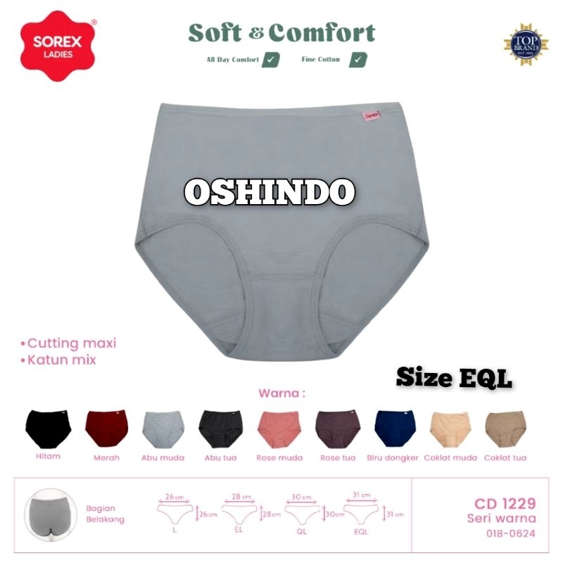 Sorex 1229 EQL CD Celana Dalam Wanita Ukuran EQL atau XXXL Dijamin Murah Model Maxi