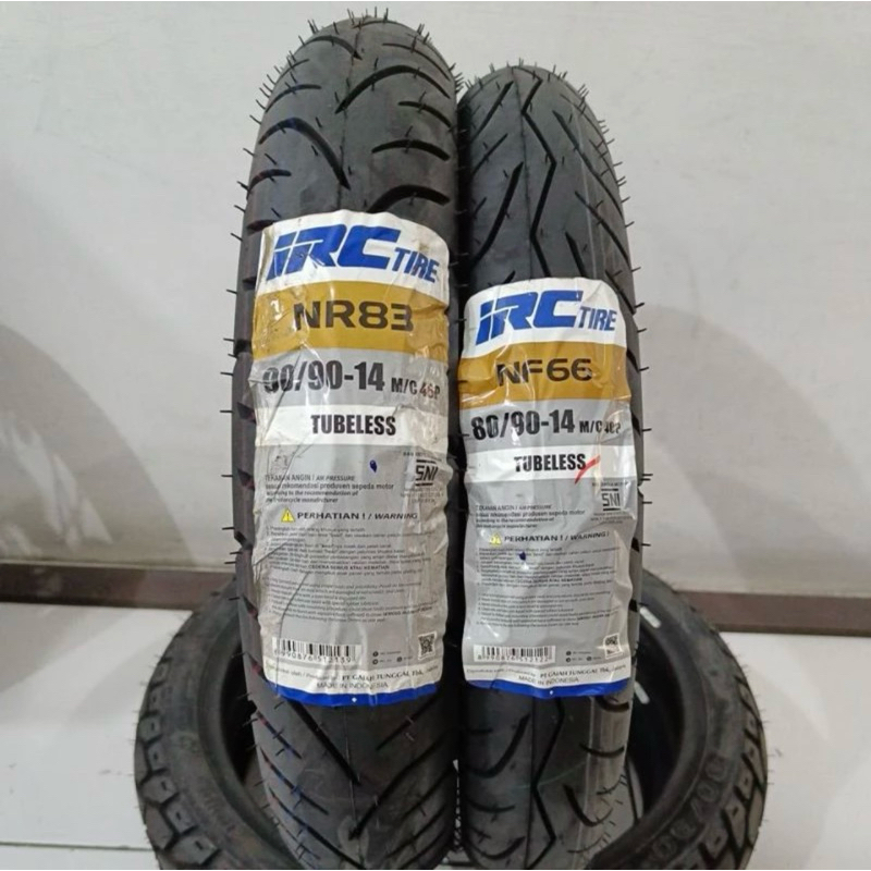 BAN IRC 80/90-14 NF66 & 90/90-14 NR83 TUBELESS BAN MOTOR MATIC