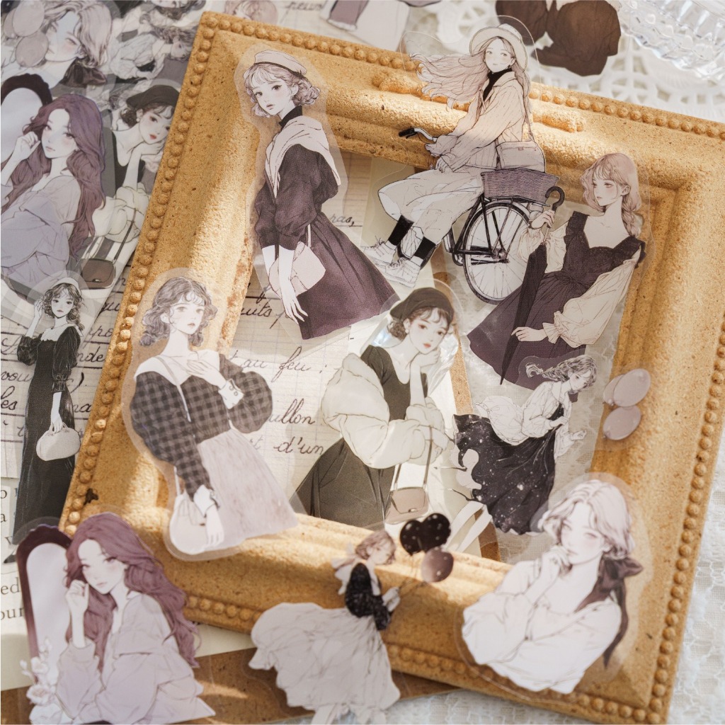 

[Artopia] 30pcs Pet Sticker Pack PSP 3 Korean Girl Estetik PET Tahan Anti Air Stiker Cewek Korea Couple Pasangan