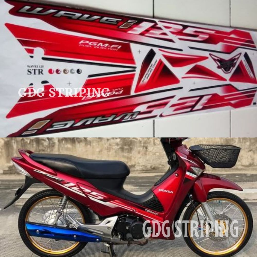 Striping Stiker Variasi  Supra X 125 Karbu Lama Wave i 125 Murah