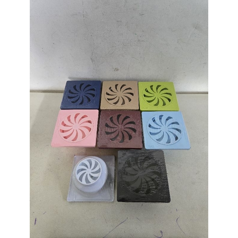Julio Saringan Got Kamar Mandi PVC Hitam Putih Biru Pink Hijau Cream / Floor Drain PVC Plastik