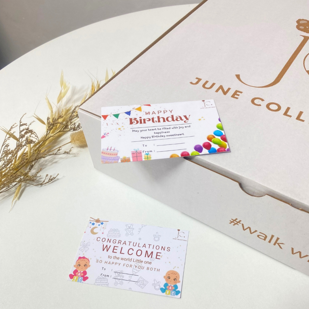 

GIFT BOX DAN GIFT CARD HAMPERS BOX BABY BIRTHDAY BOX KADO ULANG TAHUN + KARTU UCAPAN