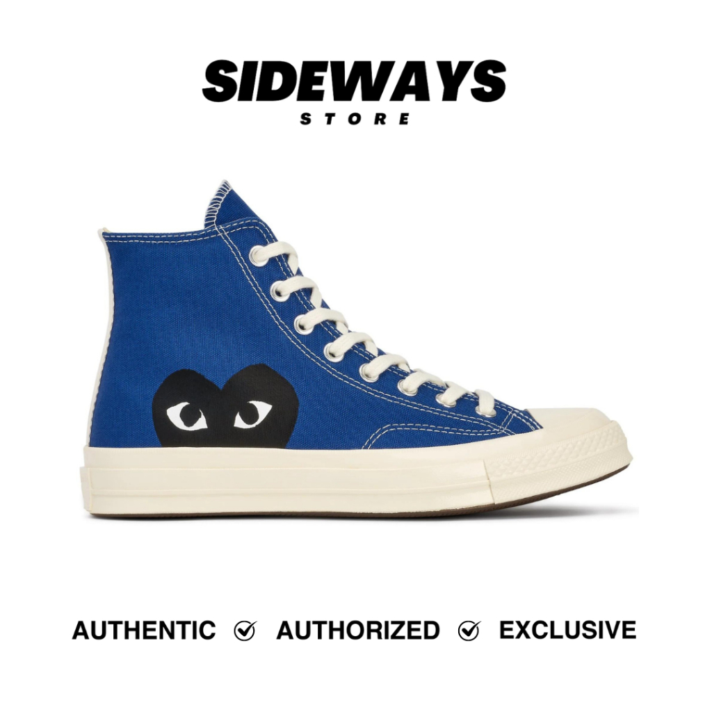 CDG Play X Chuck Taylor High Blue White