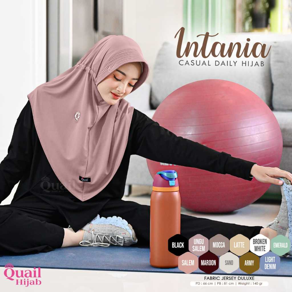 Intania Casual Daily Hijab Original Quail Hijab Jersey Quail Jersey Deluxe Hijab Olahraga Hijab Spor