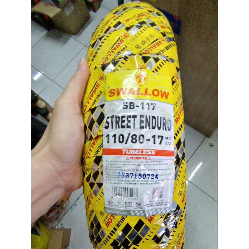 Swallow SB117 110/80-17.ban dual purpose Tubeless ring 17