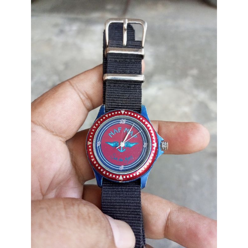 Naf Naf. Military watch. Seas Navy. Swiss Move ETA.