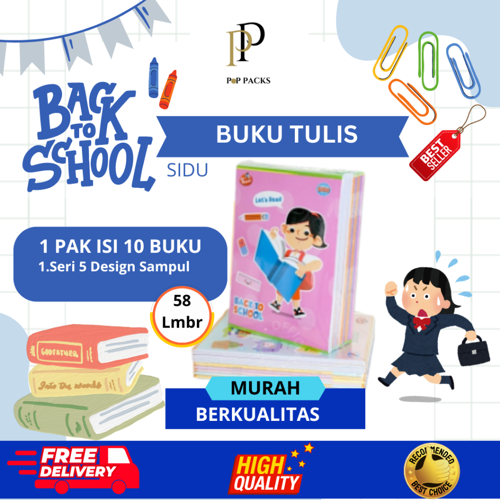 

Buku Tulis SIDU Sinar Dunia 58 Lembar 1 PAK ISI 10 BUKU