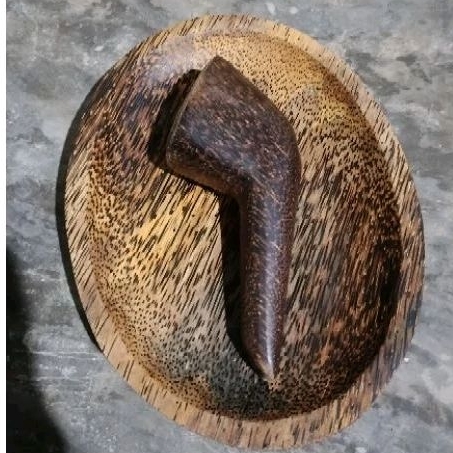 Cobek oval kayu aren/cobek oval kayu aren/cobek kayu